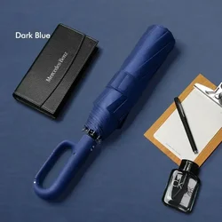 Premium Extra Large Wind & Rain Resistant Dual - Purpose Automatic Umbrella - Iron (Blue)