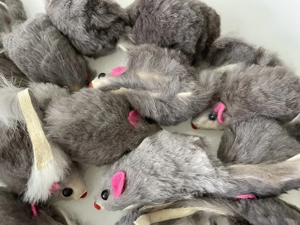 Plush Simulation Mouse Interactive Cat Pet Catnip Teasing Interactive Toy for Kitten Gifts Supplies 10Pcs cat interactive toy cat teaser toy cat toys plush mouse toy plush toy cat plush mouse toy pet toys