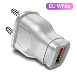 Compact 5W USB Wall Charger 1A Power Adapter - EU Plug White