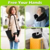 Travel Neck Pillow Stuffable with Clothes,Stuffable Neck Pillow for Traveling,Fillable Neck Pillow Extra Storage Black 4
