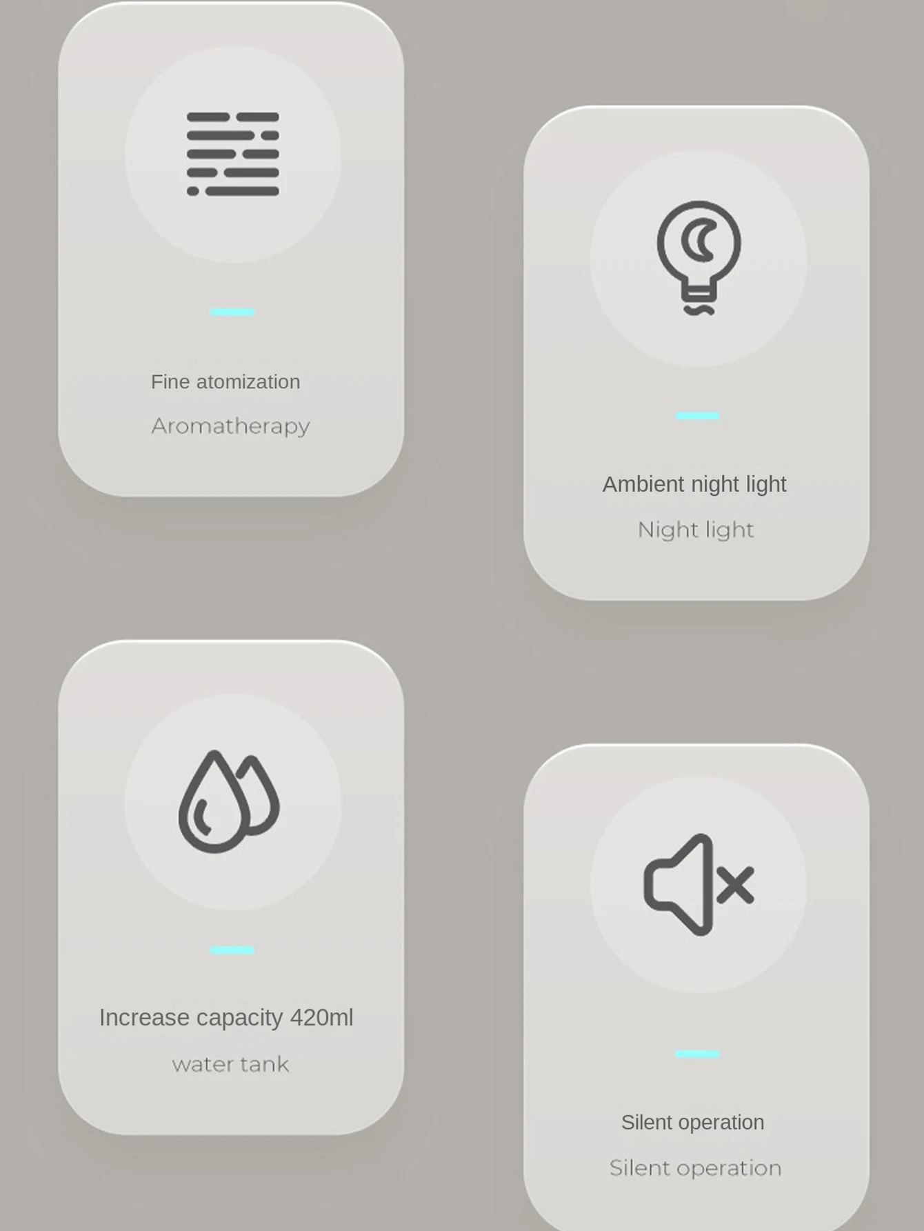 Portable Car Humidifier Mini Humidifier USB Ambient Light Desktop Colourful Ambient Light Timing Function