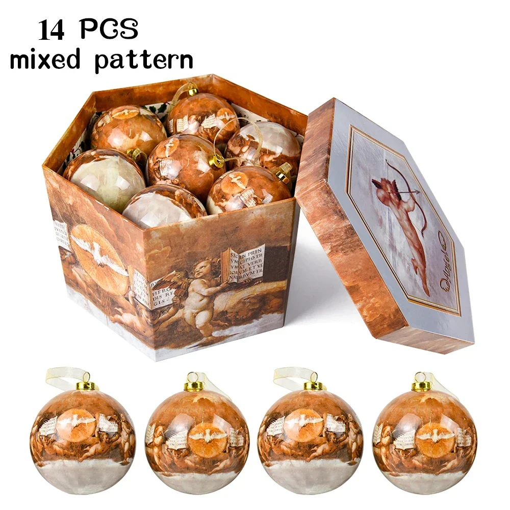 thumbnail image 1 of 14 piezas de bolas colgantes para decoración de árbol de Navidad, juguete para fiesta, bolas colgantes, decoración del hogar, regalo de Navidad, juego de Navidad, bola de discoteca, 1 of 5