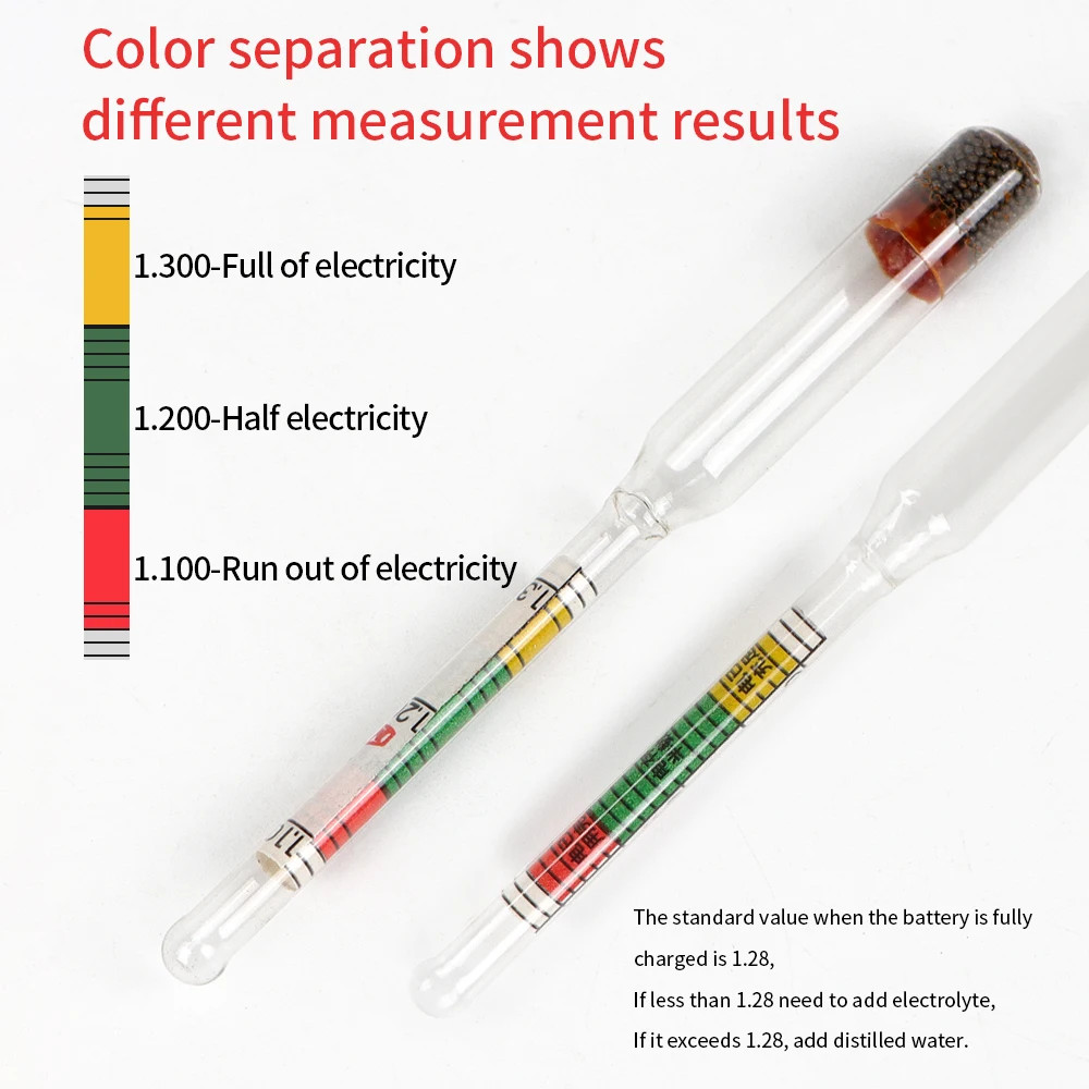 1.100-1.300 akumulator typu ssącego elektrolityczny hydrometr miernik kwasu elektrolitycznego elektrolit ołowiu zalany elektrohydrauliczny miernik gęstości