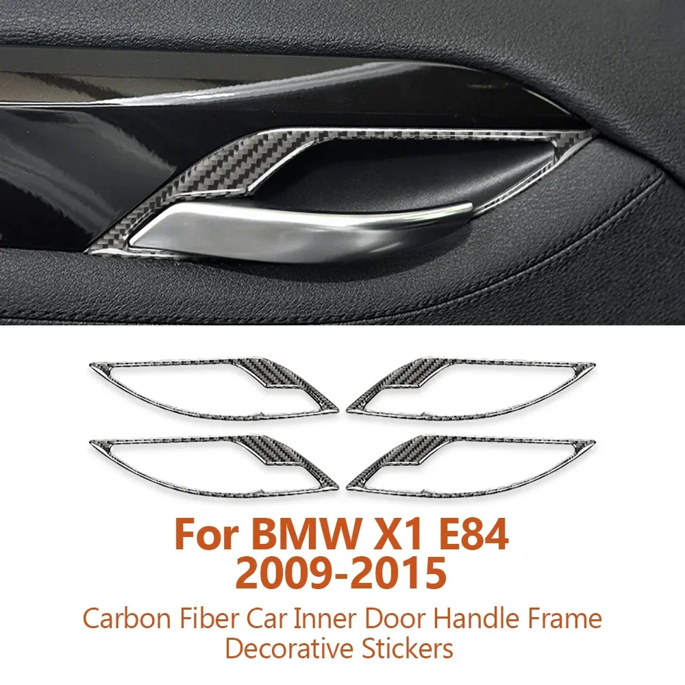 

Для BMW X1 E84 2009-2015 автомобильный Стайлинг углеродное волокно Автомобильная внутренняя дверная ручка рамка Декоративные наклейки автомобильный аксессуар для интерьера