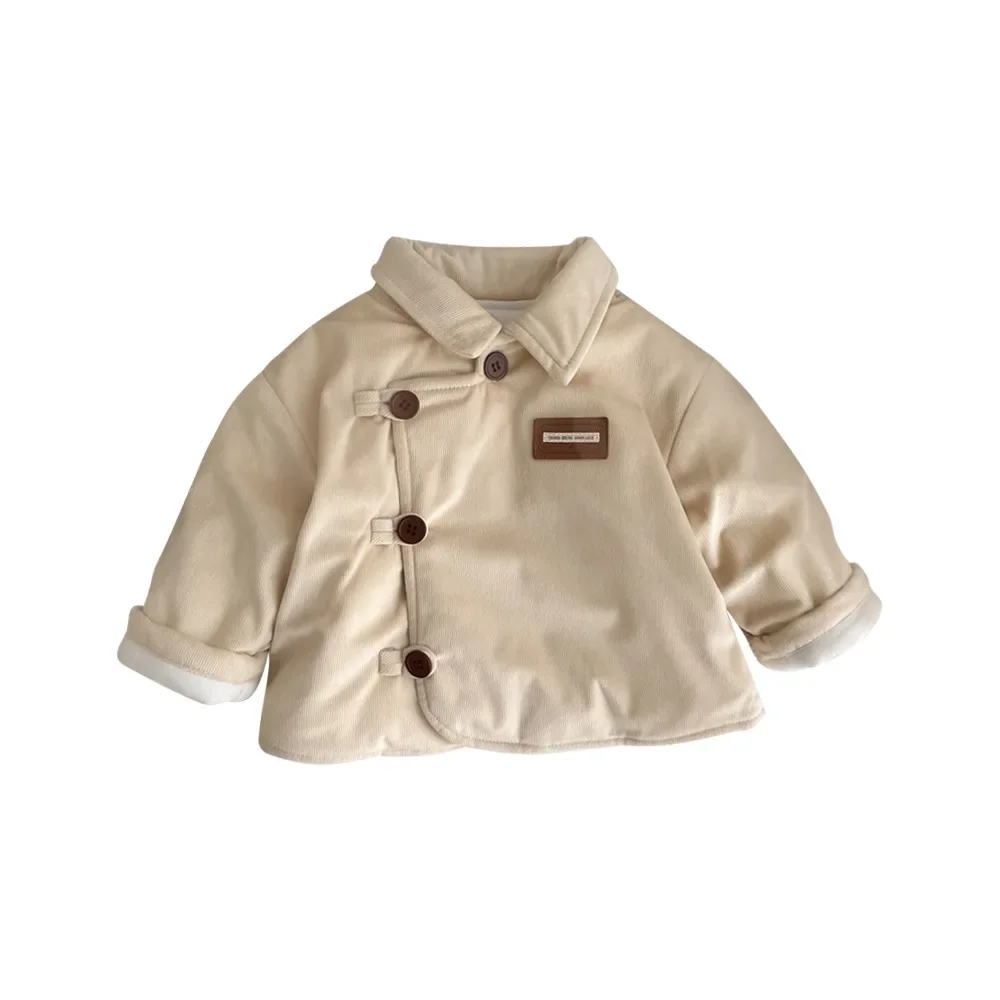 Winter New in Kids Baby Boy Fashion Thicken Warm Fashion Top Coat , Toddler Infant Corduroy Jacket 3M-3Y