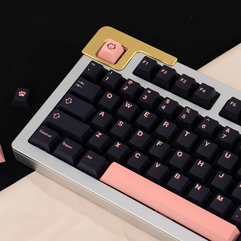 Gmk Pono 130 Chaves Cherry Profile Keycap Dye-sub Inglês Personalizado Personalidade Keycaps para Teclado Mecânico 61 64 68 75 87 Zz2