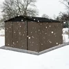 10ft x 8ft Garden Storage Shed,Metal Outdoor Storage Sheds with Vents,Hinged Door and Padlock,Practical Tool Storage shed 4