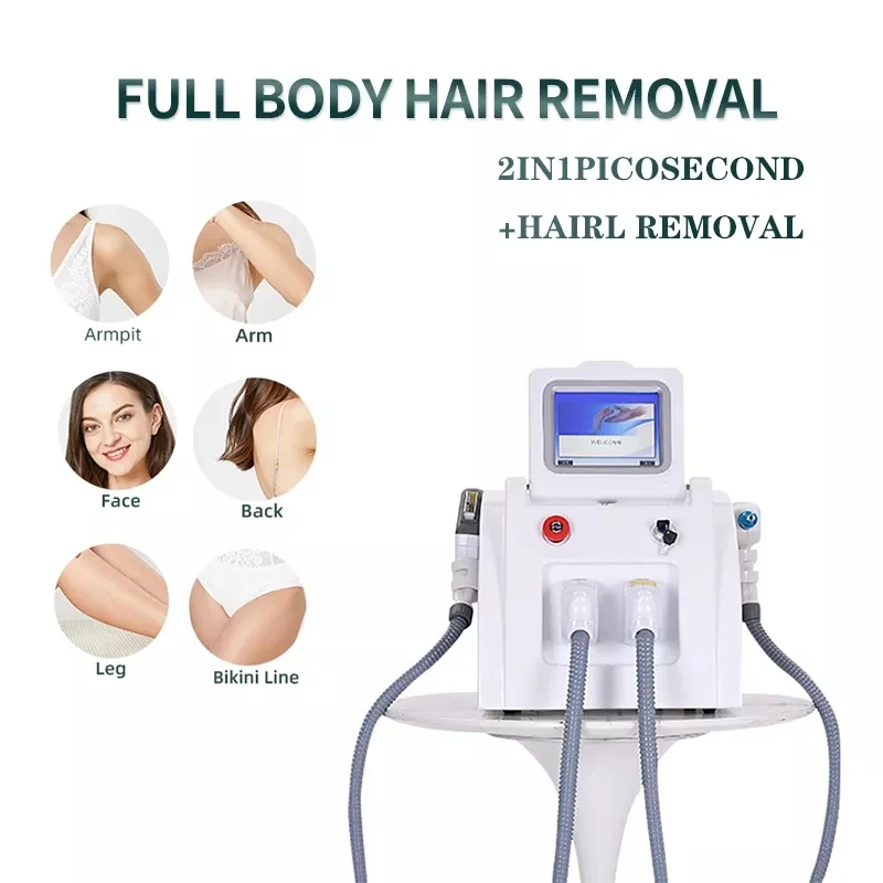 

2022 NEW 2 in 1 Ipl Laser Hair Remove Tattoo Machie OPT ND YAG Multifunctional Carbon CE Ce Best Sellingrtified