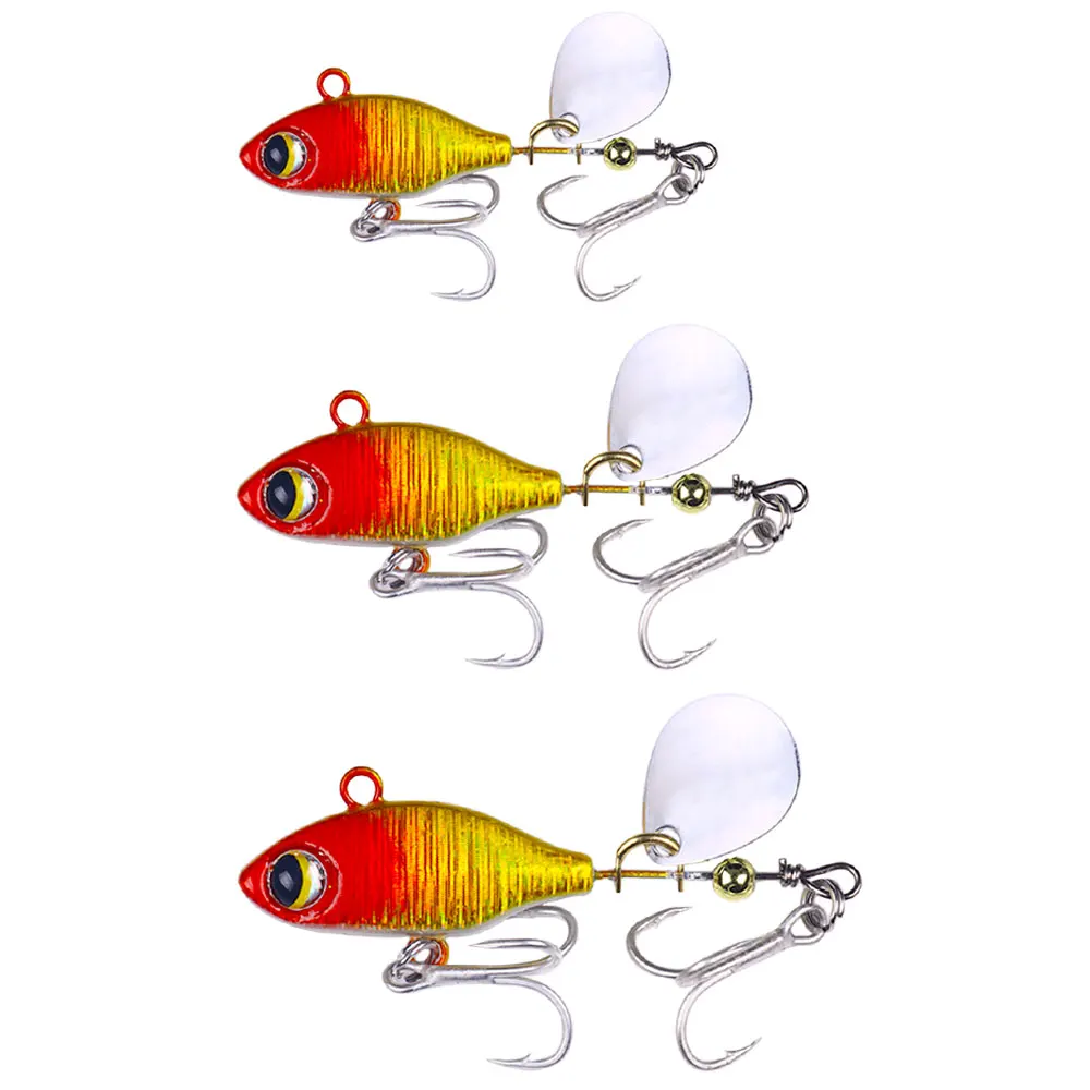 Leurres de pêche rotatifs en métal VIB Vibration Artficial Appât 7 g, 10 g, 14 g