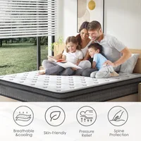 Mattress 12 Inch Firm Hybrid  Bed Mattress in a Box with Gel Memory Foam, Individually Coil Pocket Spring Mattresses, Customized 5