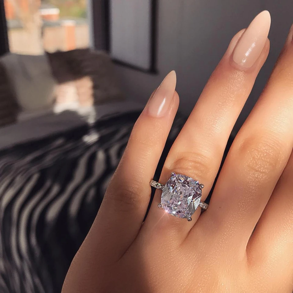 【シルバー】　アジュエリー　婚約指輪　最高品質　上品 高級13号　かわいい 女性用ジルコニア婚約指輪,オリジナルデザイン,シルバーカラー