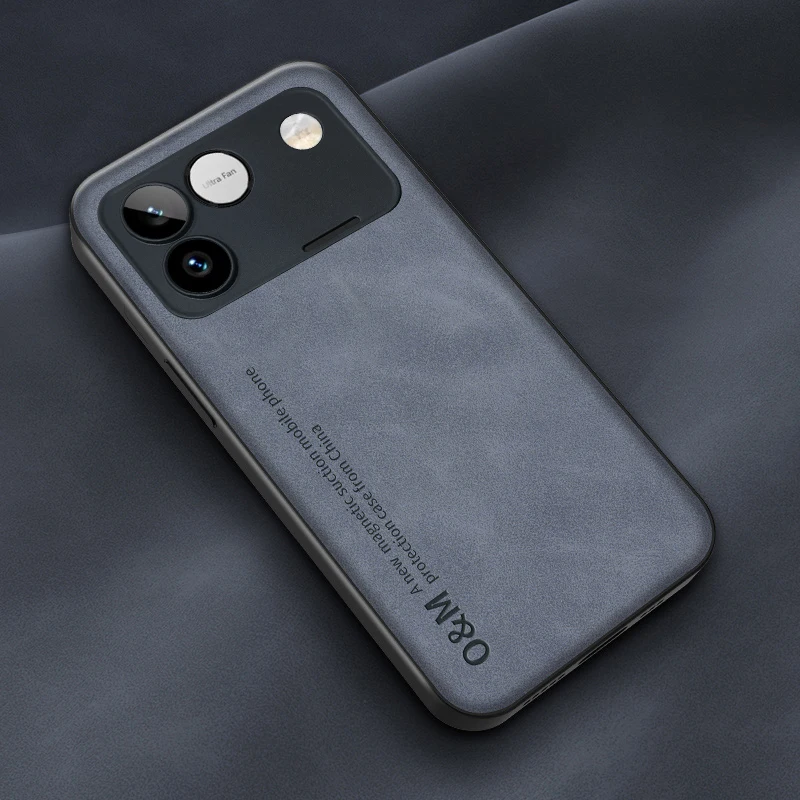 Shockproof Matte Leather Soft Back Cover - Skin Feel Case