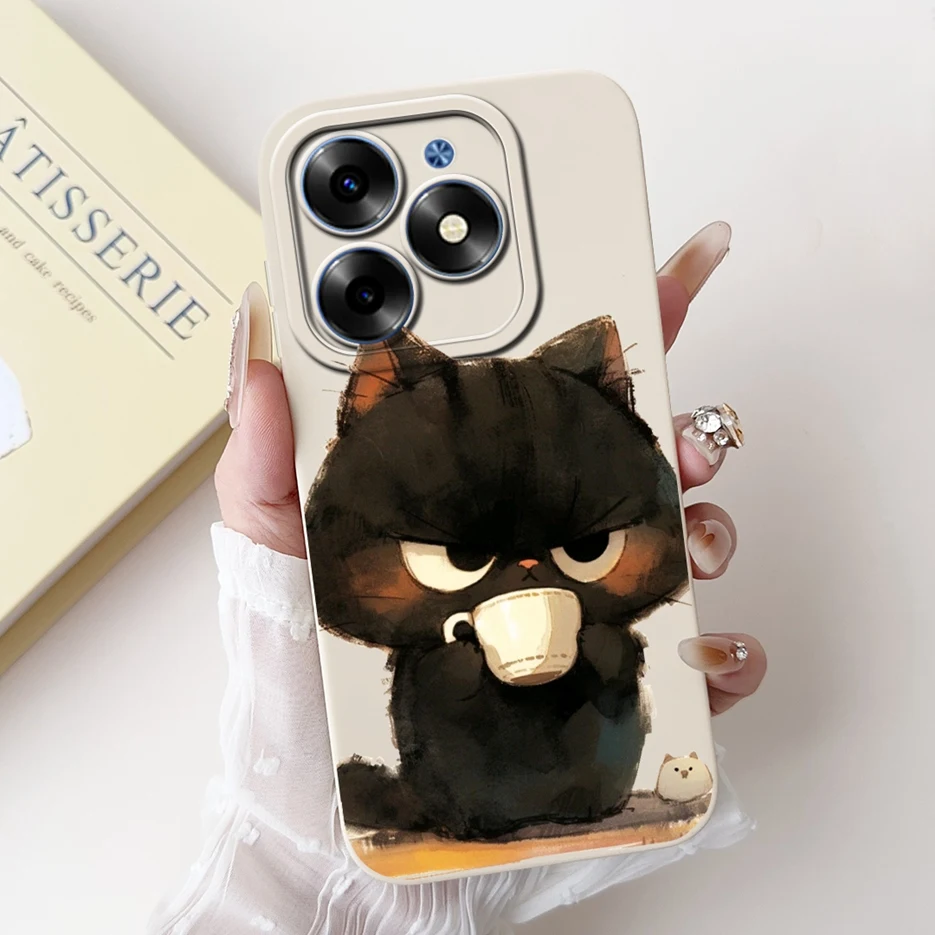 Cute Panda Cartoon Cover - Soft Silicone Case for Tecno Spark 20 Series
