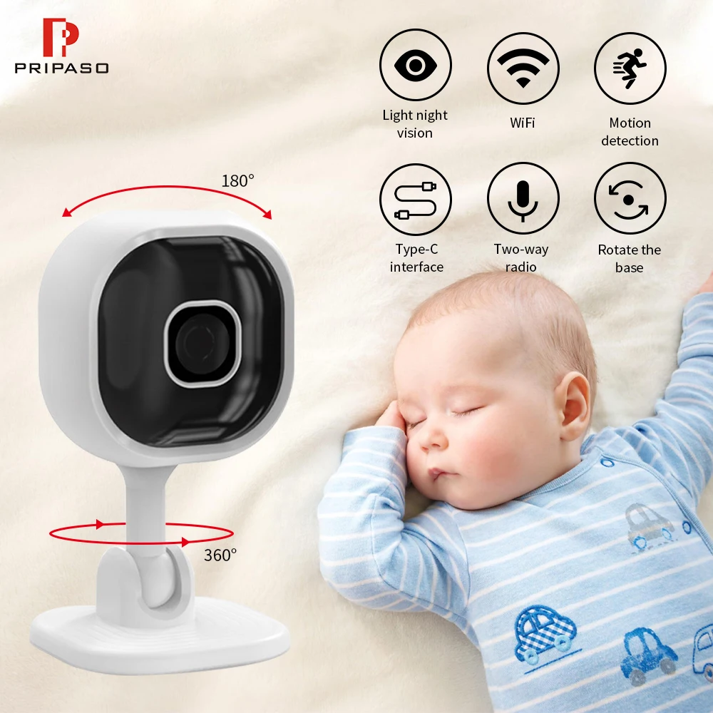 

HD Kids Protect Wifi Camera Indoor Home Old man Security Two-Way Audio Motion Detection Cam Automatic Recording Mini Survillance
