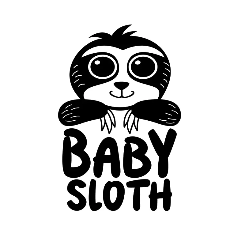 

BABY SLOTH Vinyl Decal Funny Car Window Bumper Novelty JDM Drift Vinyl Decal Sticker Car Stickers 16*10.5cm