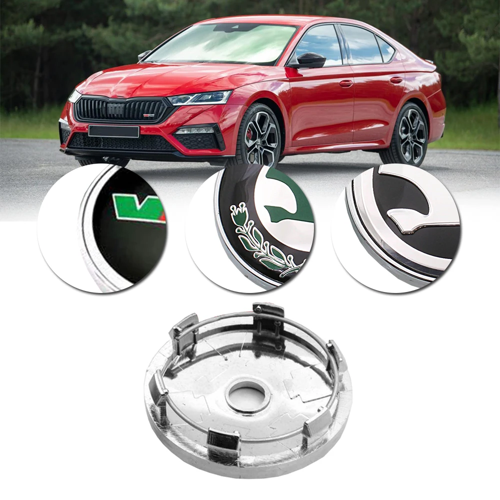 4 Pz/Lotto 60Mm Car Wheel Hub Center Cap Emblem Rim Hubcap Sostituzione Per Skoda Skoda Vrs Rapid Fabia Octavia Yeti Superb