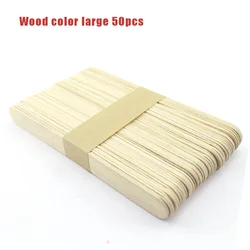 50Pcs Natural Wood Craft Sticks for Creative DIY Projects and Art Crafts (Nature Large 50pcs)