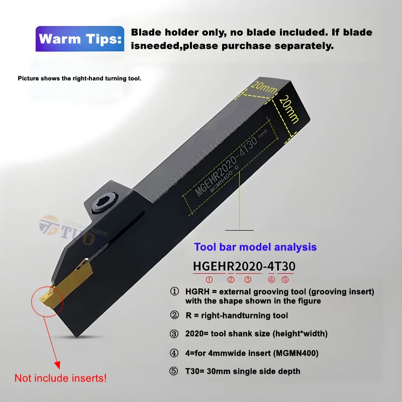 CNC 컷오프 툴 홀더 MGEHR2020-3/2525-4 T25 T30 T35 T40 외부 연장형 홈 가공 공구 선반 공구