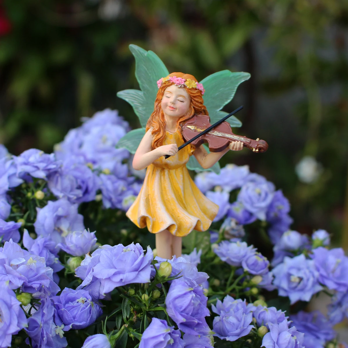 3pcs Mini Resin Playing Dance Flower Fairy Fairy Model Flower Pot Sand Table Decoration Gift resin ornaments,resin statue,resin handicraft ornaments,resin ornament