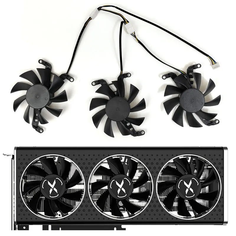 Nuovo 1 Lotto 75Mm Rx 6650 Xt, Rx 6600 Xt Gpu Fan, Per Xfx Speedster Qick308 Radeon Rx 6650 Xt, Rx 6600 Xt Ventola Di Raffreddamento Della Scheda Graf