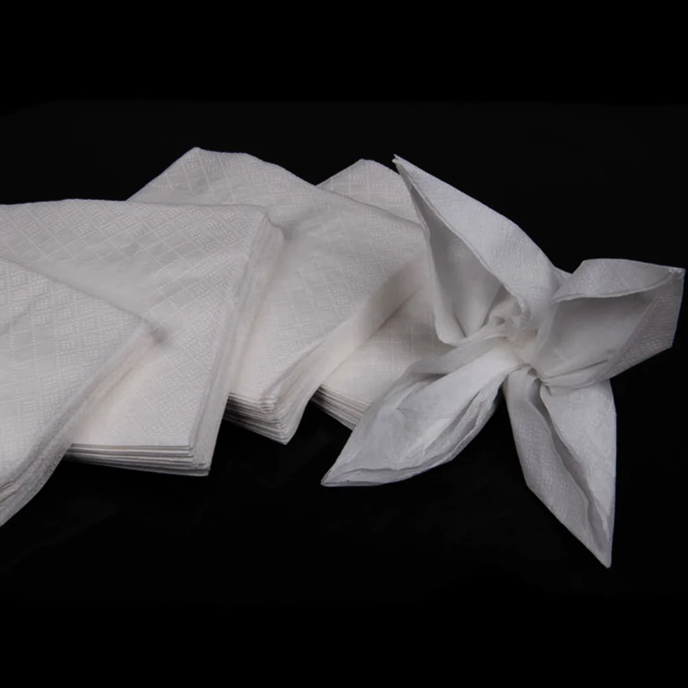 Paper Napkins 300 Sheets Napkins for Restaurant Dinner Paper Towel Lot Linen Square Tissue White Table Decorations 2-Ply