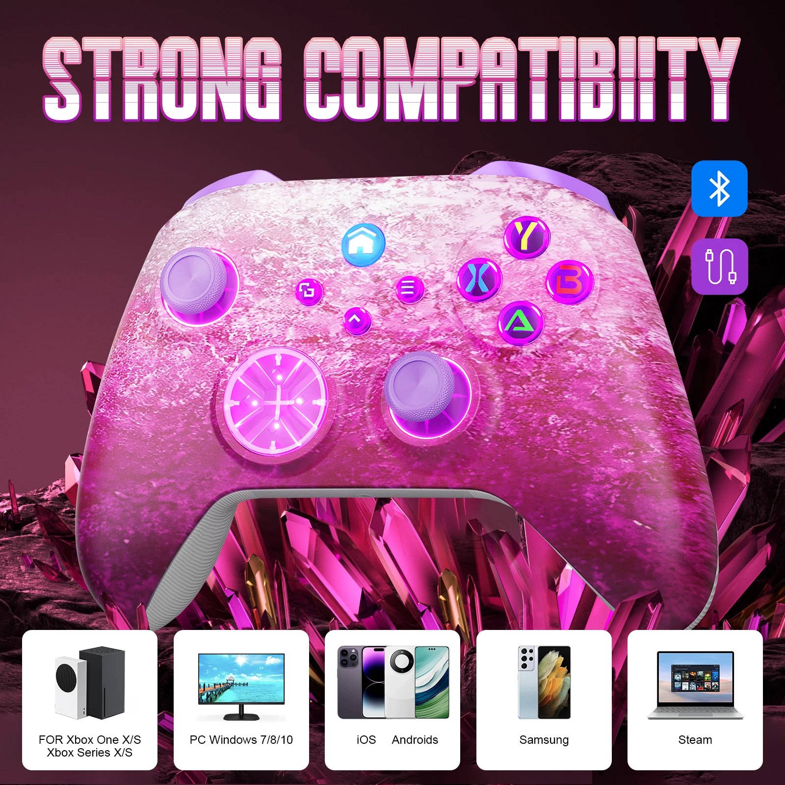 Xbox One XSX XSS  Ʈѷ ̽ƽ, iOS ȵ̵ Ʈ е, RGB PC Ʈѷ, 5.3 BT Ĩ