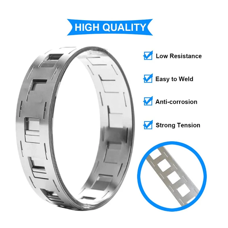 0.15x27mm 0.15x18.5mm 0.15x20.1mm High Purity Pure Nickel Belt For 18650 Lithium Battery Welding Connection Tape