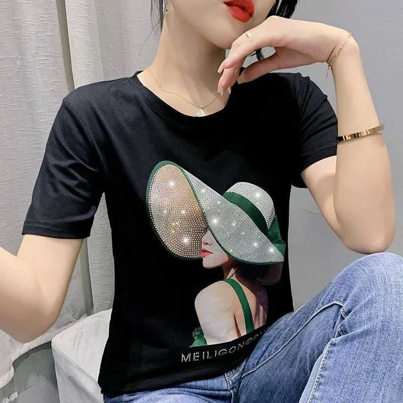 Minetom T-shirt Donna Manica Corta Estate Con Stampa Rosa, Taglio Raccolto, Morbida E Casual - 4