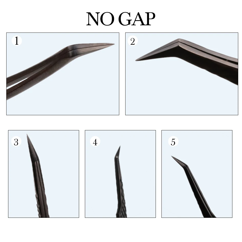 Precise Tip  False Lash Tweezers For Eyelash Extension Clip Mega Volume Mink Lashes Make Fans Boot isolation Artist Makeup Tools 4