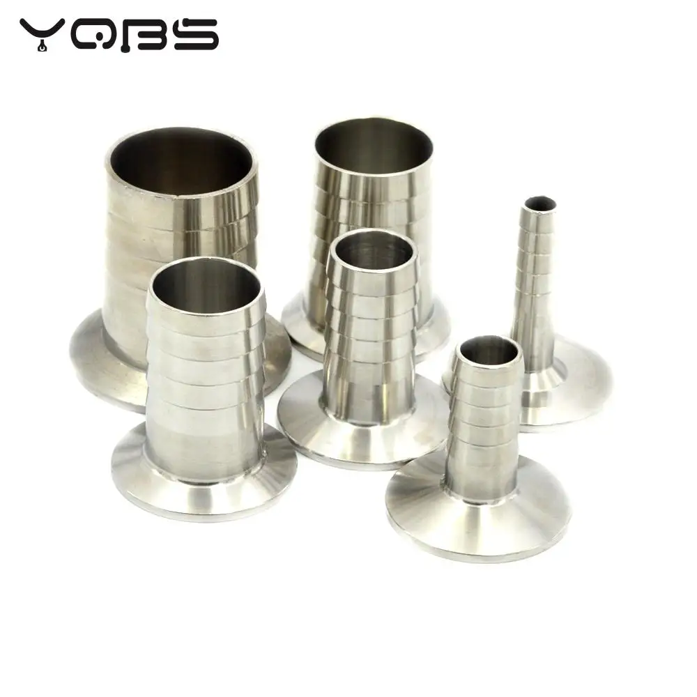 

YQBS 8 мм 10 мм 16 мм шланг с зазубринами труба санитарный фитинг тройной зажим тип Обжимной наконечник нержавеющая сталь SUS SS 304 для домашнего пивоварения