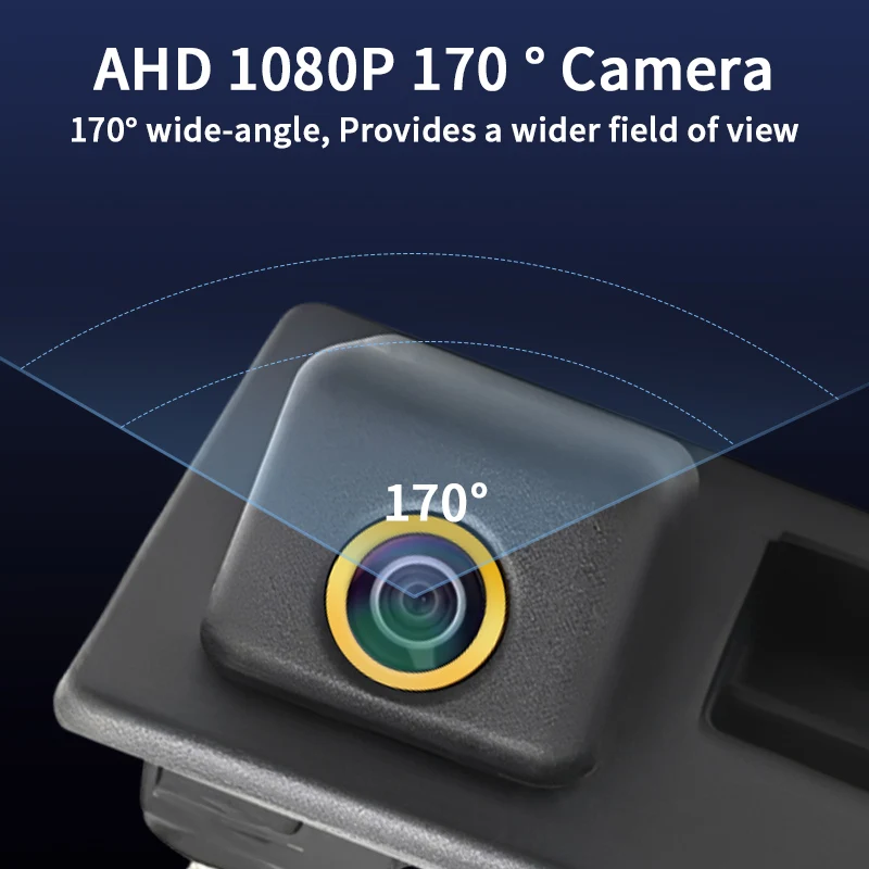AHD 1080P 자동차 트렁크 손잡이 후방 카메라 (폭스바겐 아우디 A3 A4 A5 Q5 170용) ° 광각 야간 투시 방수 AHD/CVBS 12V