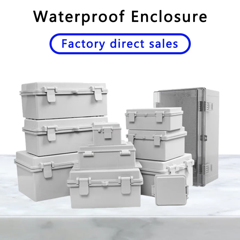 Outdoor Waterproof Enclosure PC Transparent Cover Plastic IP66 Electronic Junction Box Hinged Buckle Seal Power Distribution Box tool storage box parts storage box plastic tool box storage organizer box electrical distribution box