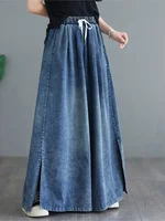 Respzed-Jean Plissé à Jambes Larges pour Femme, Pantalon Long, Taille Haute, artificiel astique, FJM, Mode Printemps Été 3