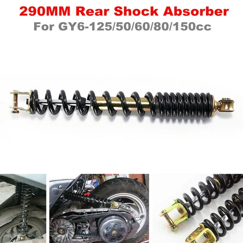 

Universals 290Mm 11.4 Inch Eye Motorcycle Air Shock Absorber Rear Suspension For GY6-125/50/60/80/150Cc Scooters