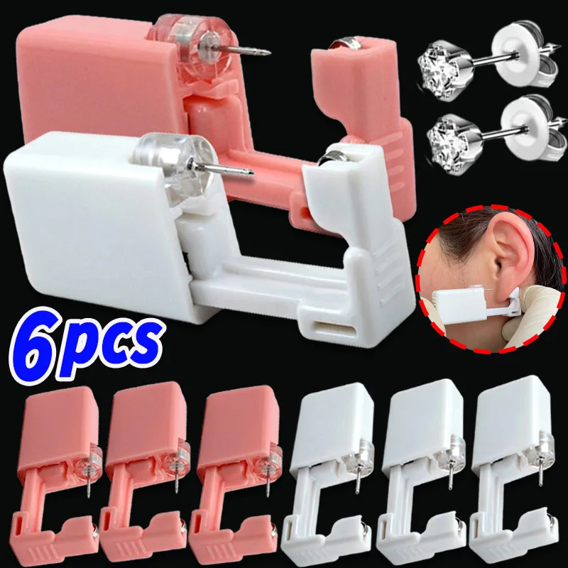 6421PcsDisposableSafePainlessEarPiercingHealthySterile