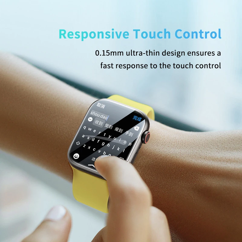 Baseus 2Pcs 나노 화면 보호기 Apple Watch 8 7 6 SE SE2 5 4 소프트 하이드로 겔 40/41/44/45mm 풀 커버리지 보호 필름