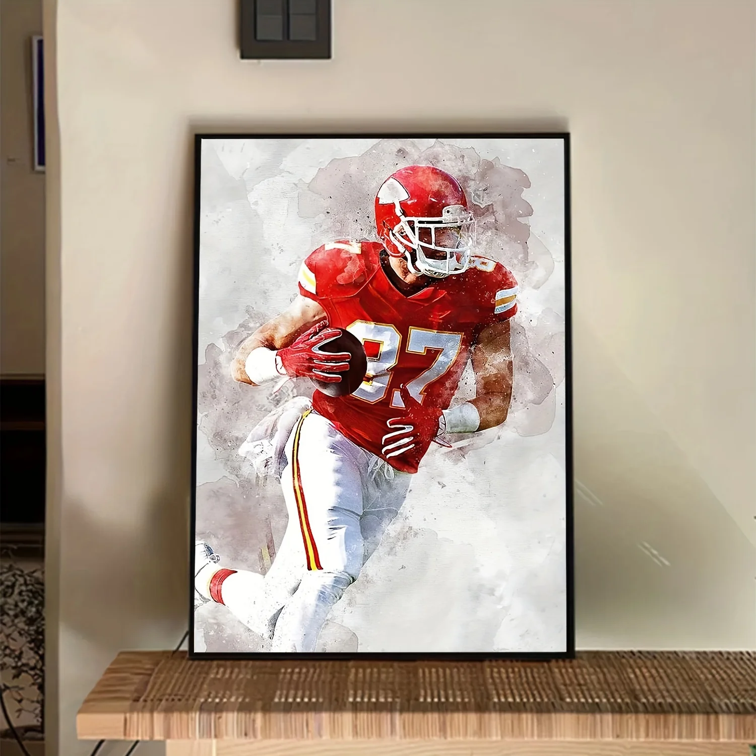 American Football Sports Wall Tapestry American Football Player Star Sport  Wall Art Canvas Painting Rugby