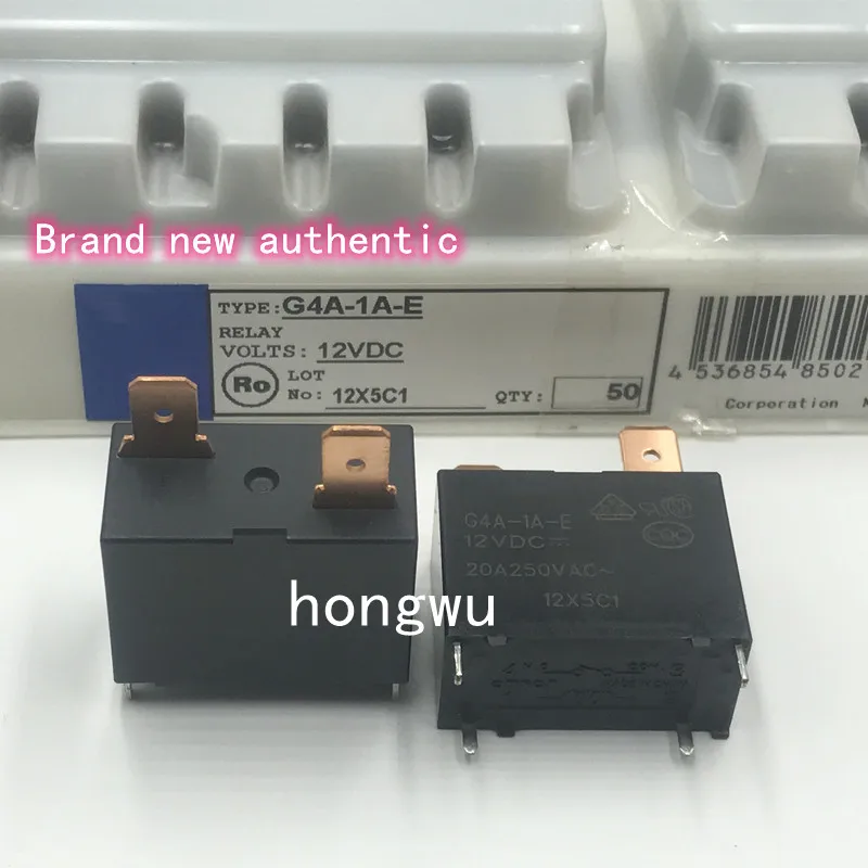 

100% Original New 2PCS G4A-1A-E-12VDC relay 20A 4pins