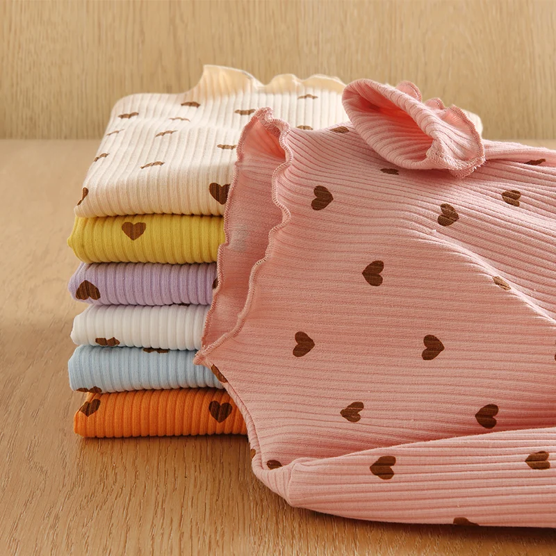 Girls' Base Shirt Spring Clothing 100% Cotton Children'S Long-Sleeved T-Shirt Autumn 1-7 Years Old Kids Casual Top For Home Wear - 2