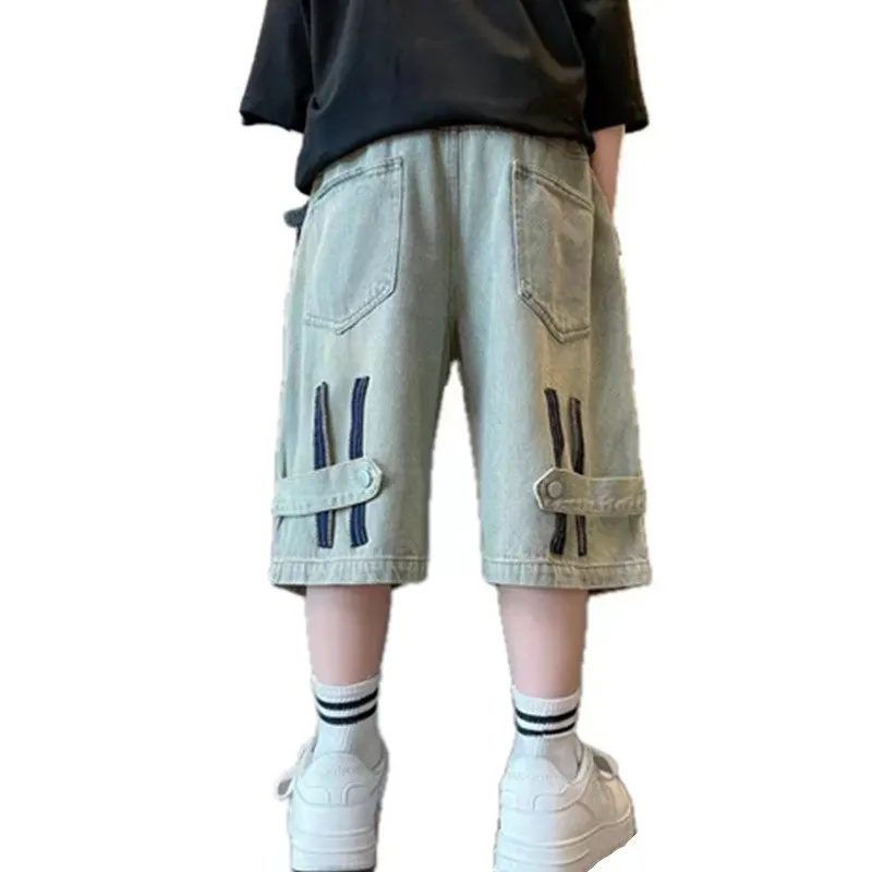 

Teen Boys Sport Shorts Summer Kids Short Casual Pants Children Fashion Soft Denim Shorts for Boy 4 5 6 7 8 9 10 11 12 13 14Years