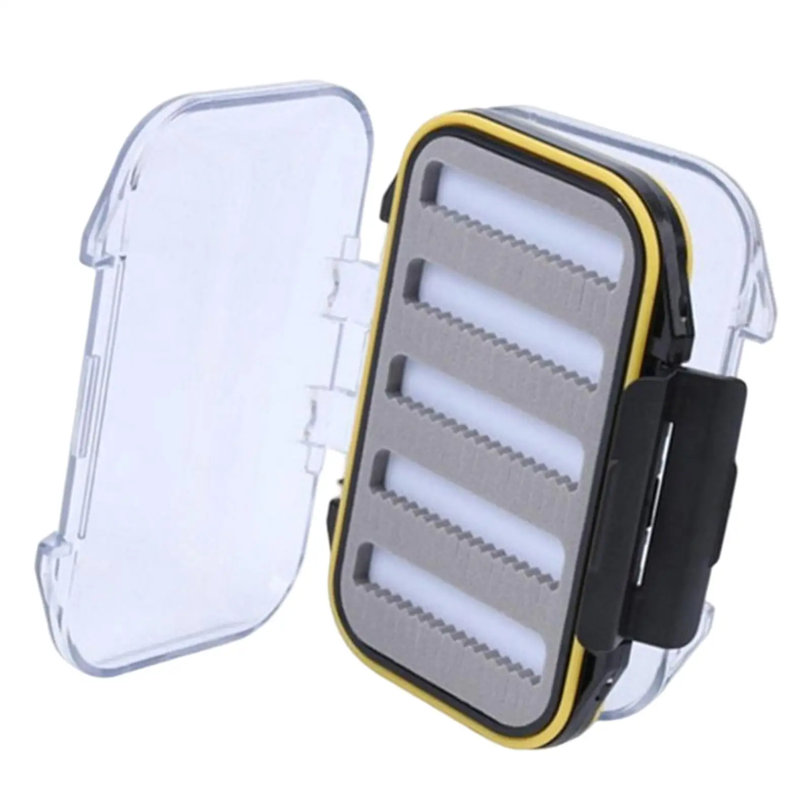 Waterproof Fly Fishing Box Case 3x1.3x4inch Easy Grip Two Sided Light Weight