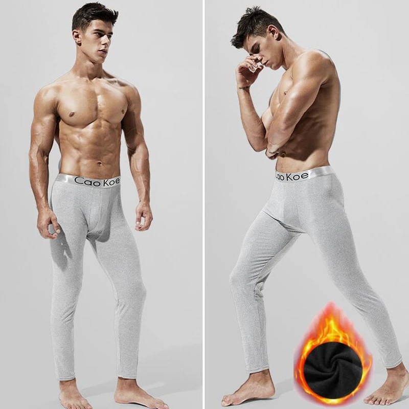 Description Picture 3 of itemMen Thermal Underwear Skin-Friendly Render Pant Winter Warm Long Johns Men'S Soft Elastic Large Size Leggings Comfortable Tights