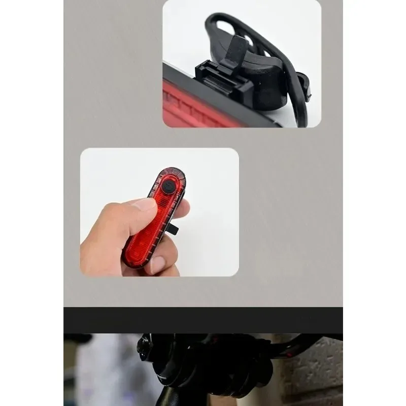 รูปสินค้า ไฟจักรยาน USB 2 ชิ้น กันน้ำ ส่องสว่างกลางคืน ปลอดภัย