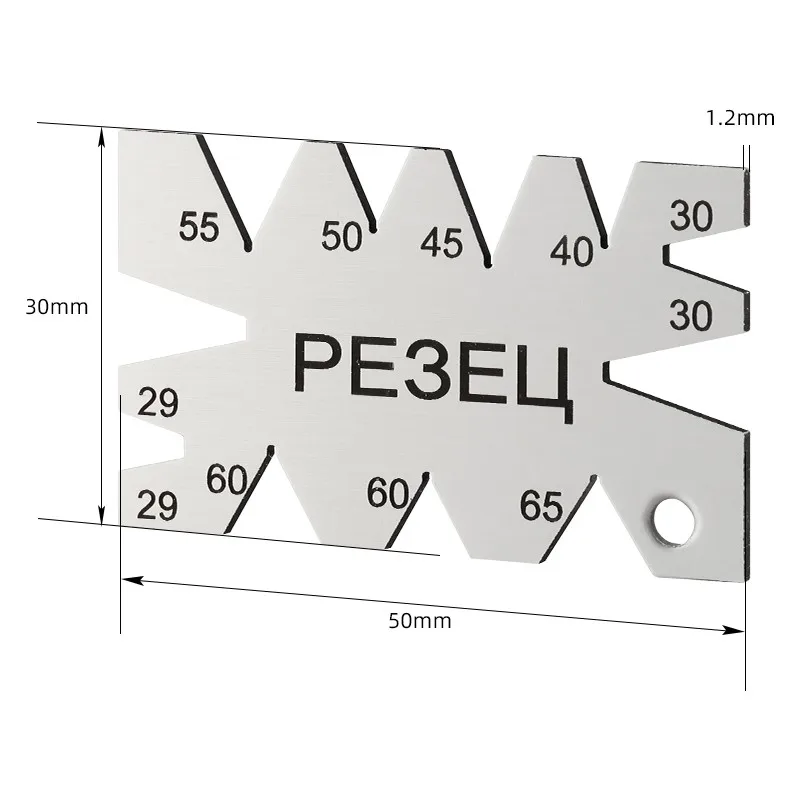 4/1pcs Cutting Angle Gauge Carpentry Gauge Woodworking Gauge Screw Gauge Thread Gauge Angle Measuring Tool Machining Threads Screw Gauges Stainless Steel Carpenter Gauging Measuring Tool
