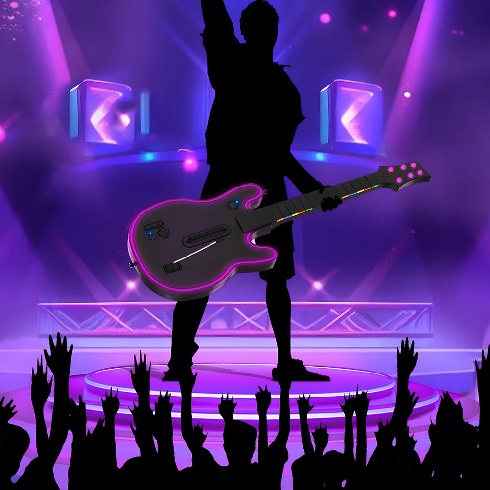 Wireless Guitar Controller Console Remote Joystick Wireless PC Guitar Controller for PS3 PS4 PC Hero Clone Hero Rock Band