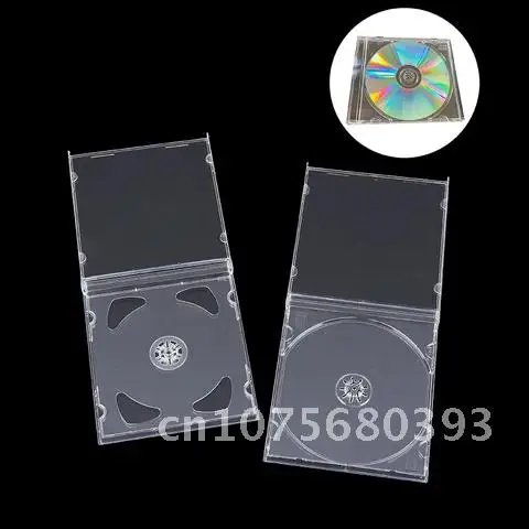 투명 CD 패키지 휴대용 초박형 표준 DVD 케이스, 휴대용 CD 보관 정리함 앨범 케이스, 1 개