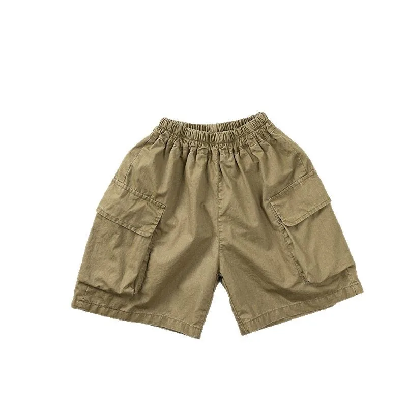 Children's Workwear Shorts 2025 Summer New Item for Boys and Girls, Baby Outdoor Five Inch Shorts, Children's Clothing