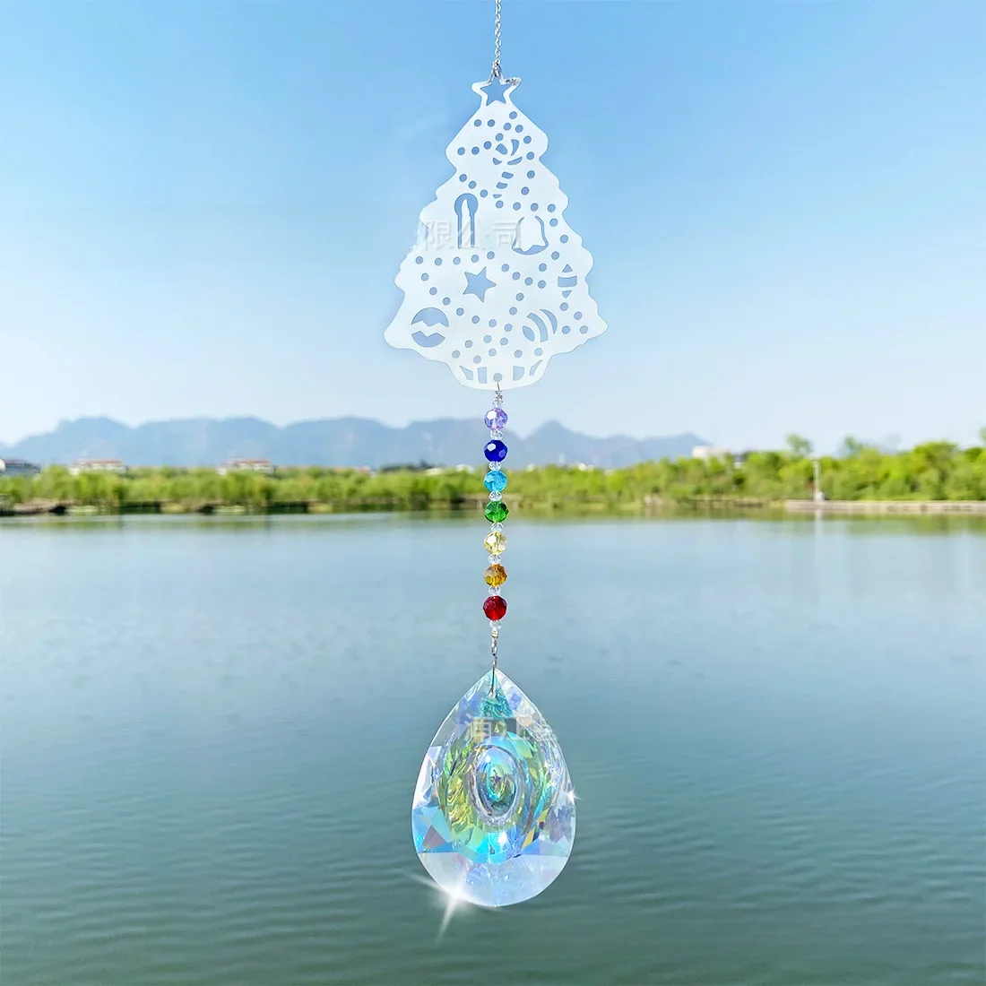 Hummingbird Angel Crystal Rainbow Pendant Colorful Beads Crafts Hanging Ornament Gardening Crystal Ornament Christmas Decorat... crystal ornament