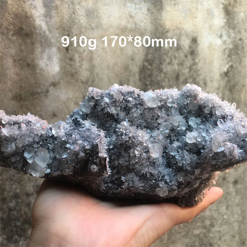 910g Natural Crystal Quartz With Calcite (Fluorescence ) Symbiosis Specimen Chrysanthemum Cluster Spiritual Reiki Home Decor 3