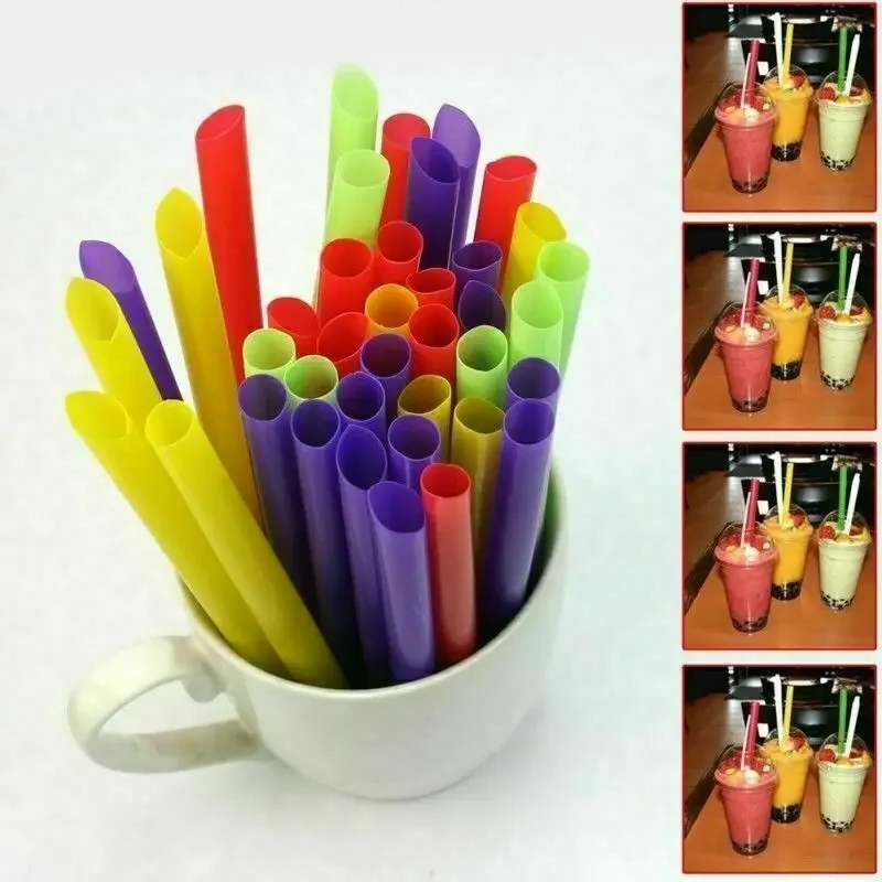 Colorful Plastic Straws for Drinking and Parties